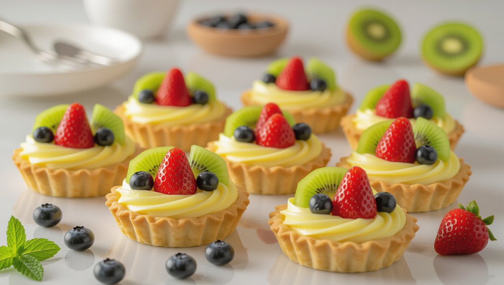 assemble colorful mini tarts
