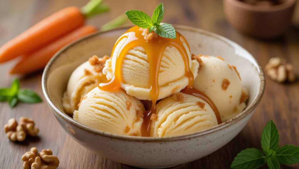 carrot cake ice cream preparation