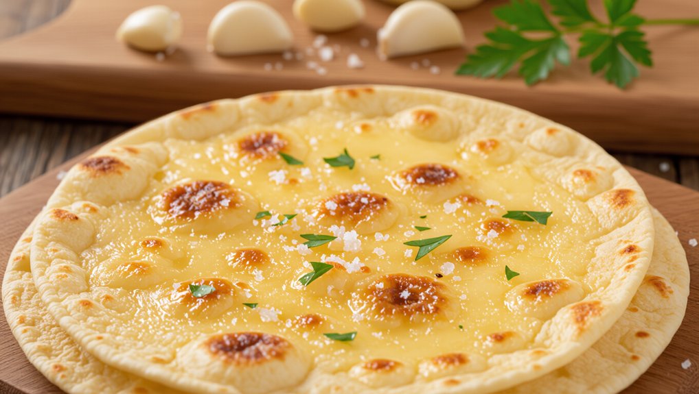cheesy garlic tortilla bread