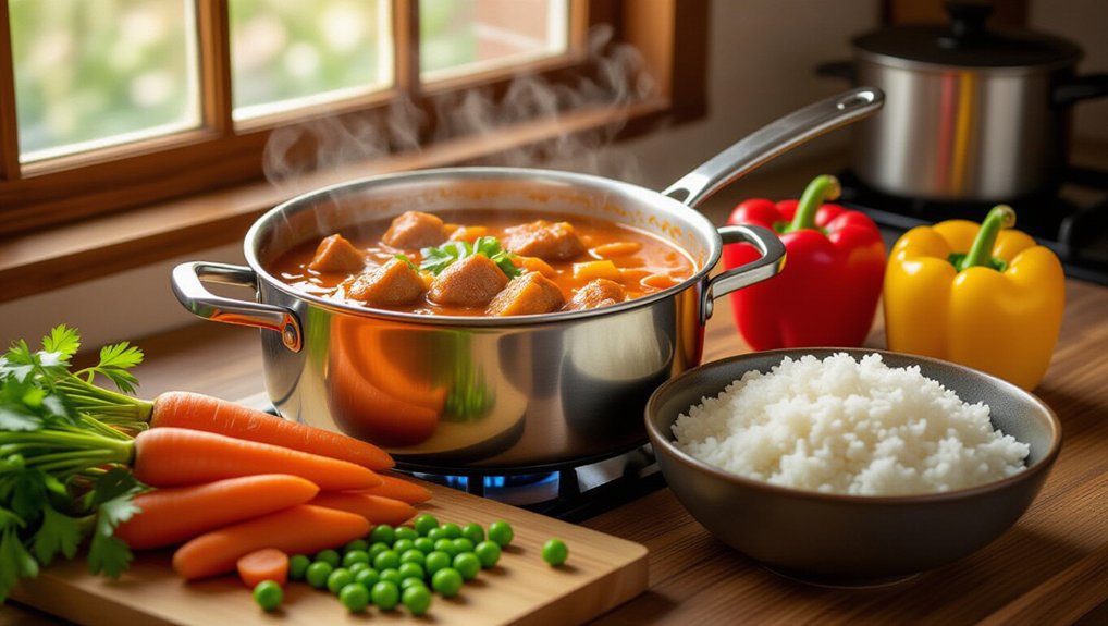 chop marinate simmer garnish