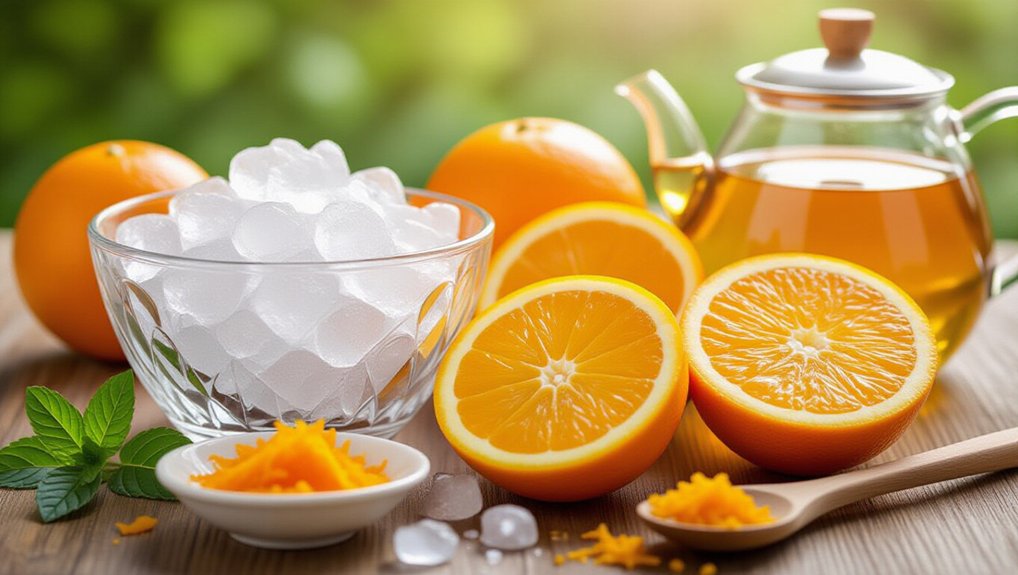 citrus zest chill garnish