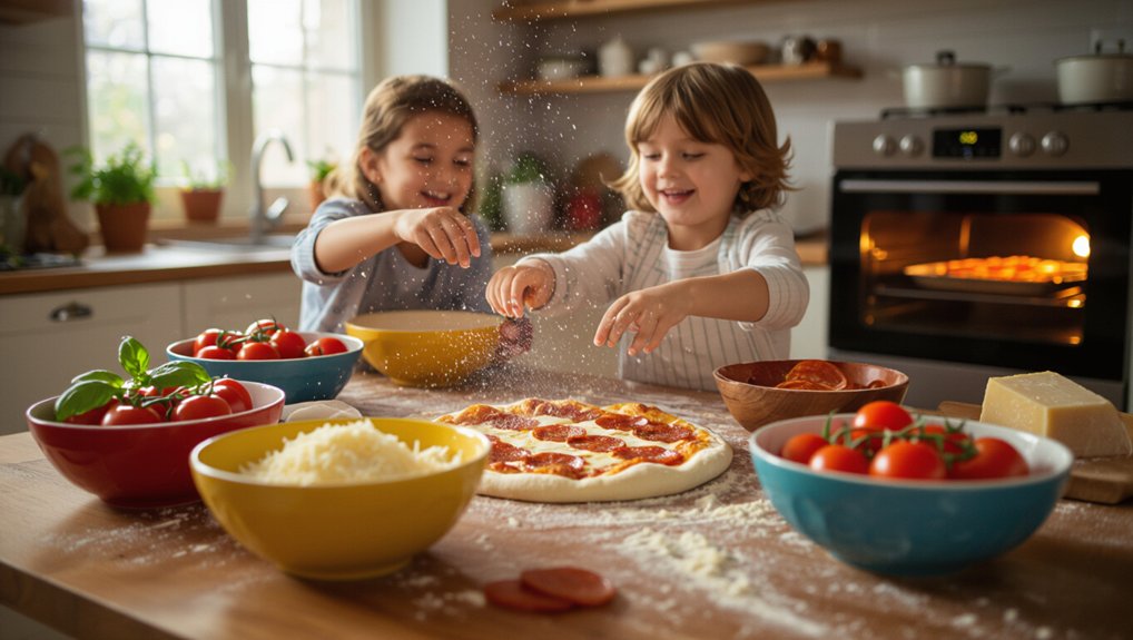 cozy family pizza night