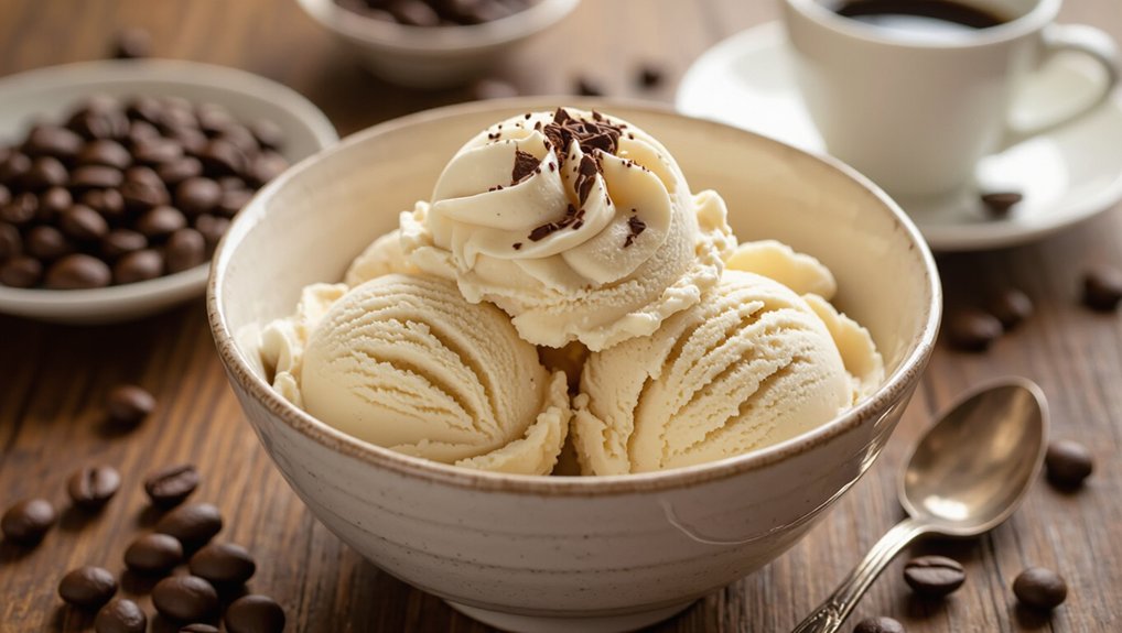 creamy coffee ice cream