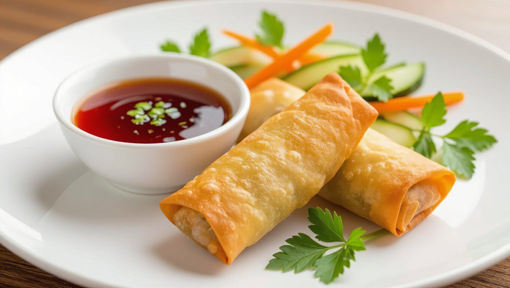 crispy golden chicken rolls