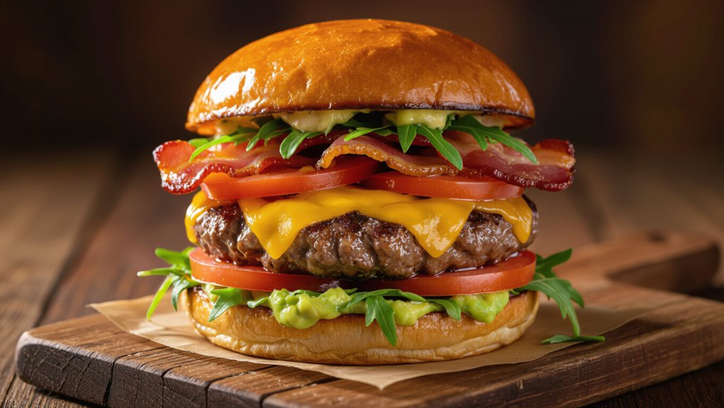 gourmet burger layered perfection