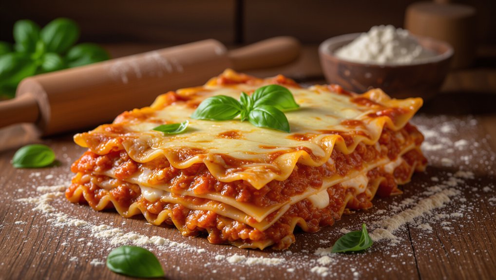 layered pasta with meat