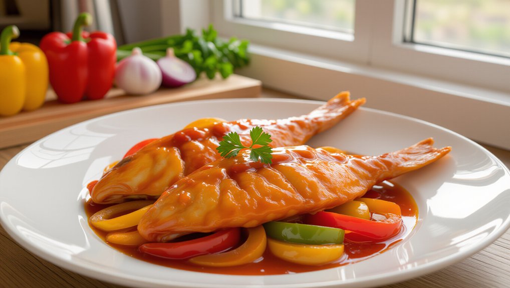 marinate fry garnish enjoy