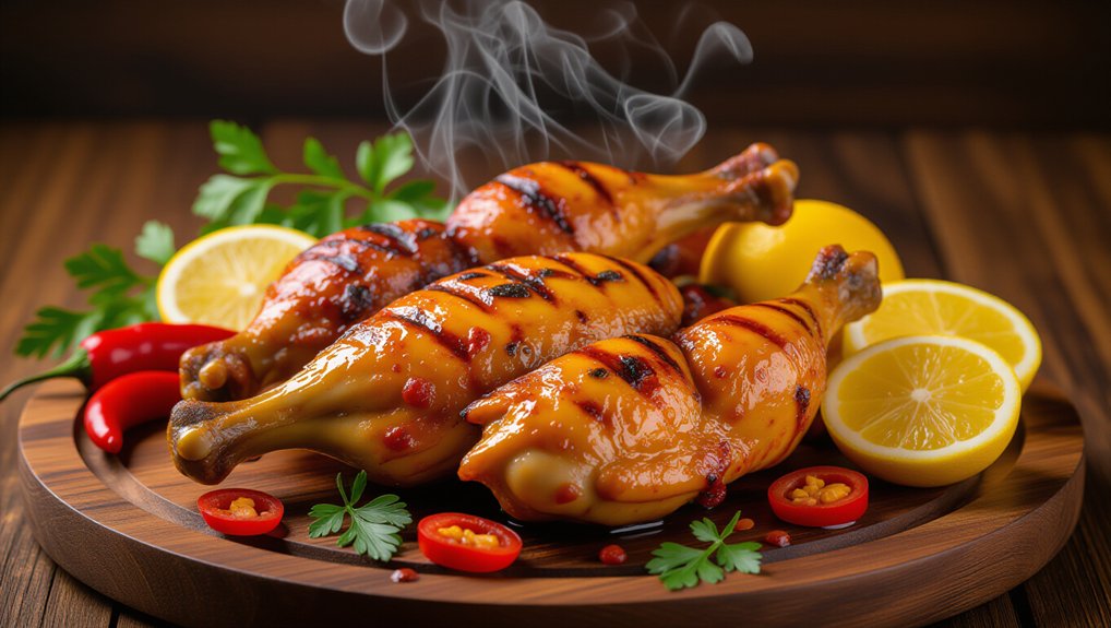 marinate grill garnish enjoy