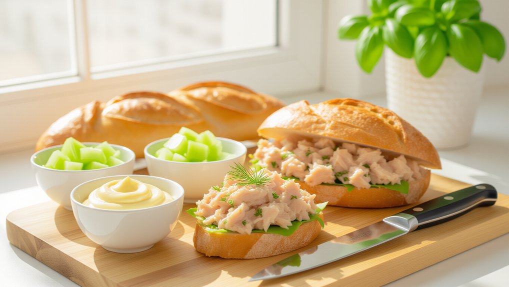 mix and garnish tuna