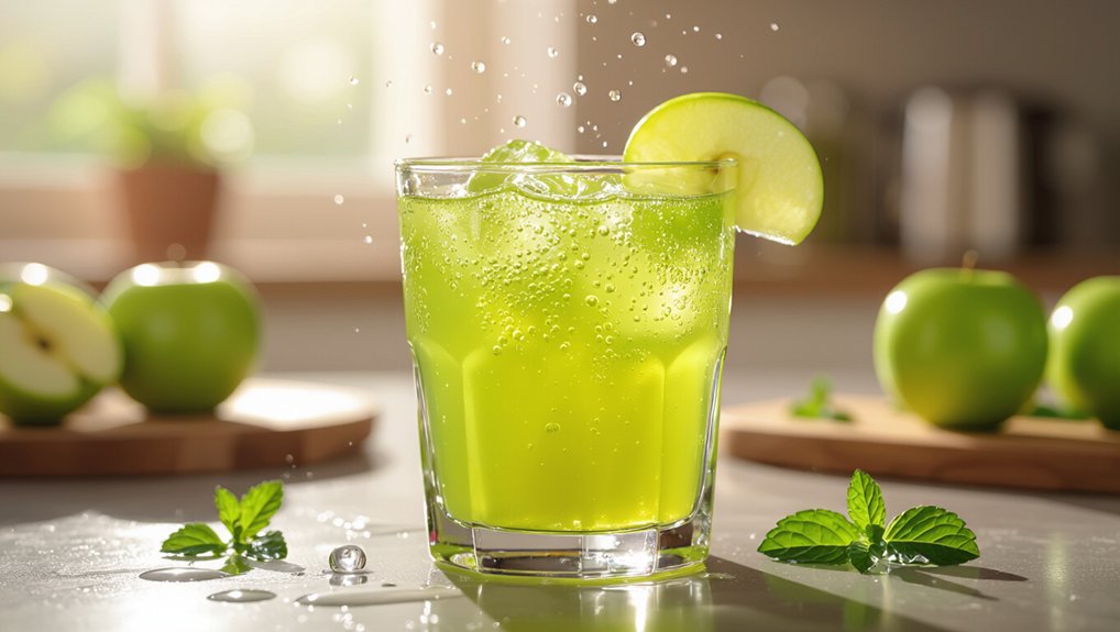 refreshing green apple drink