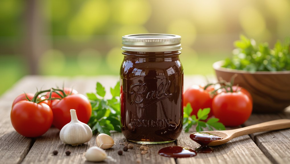 rustic homemade bourbon bbq