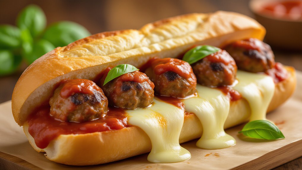 simmer meatballs in marinara