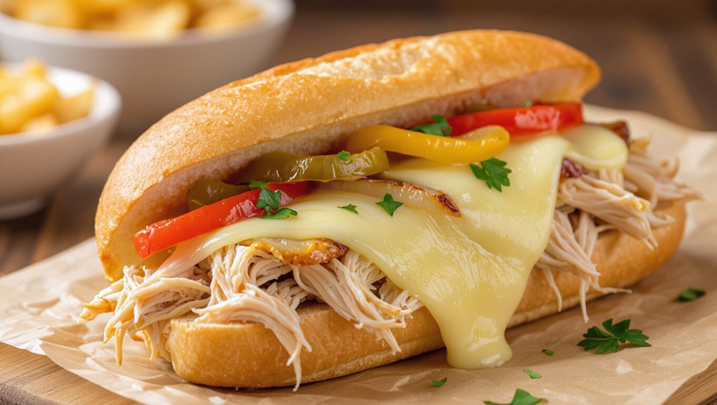 slow cooker chicken sandwiches