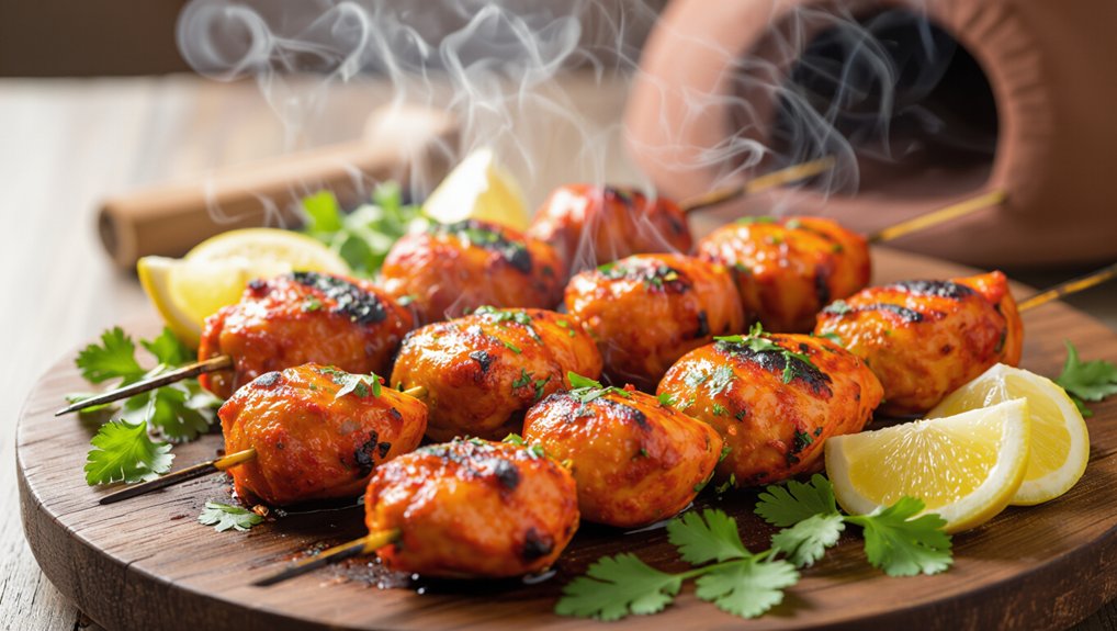 smoky grilled chicken skewers