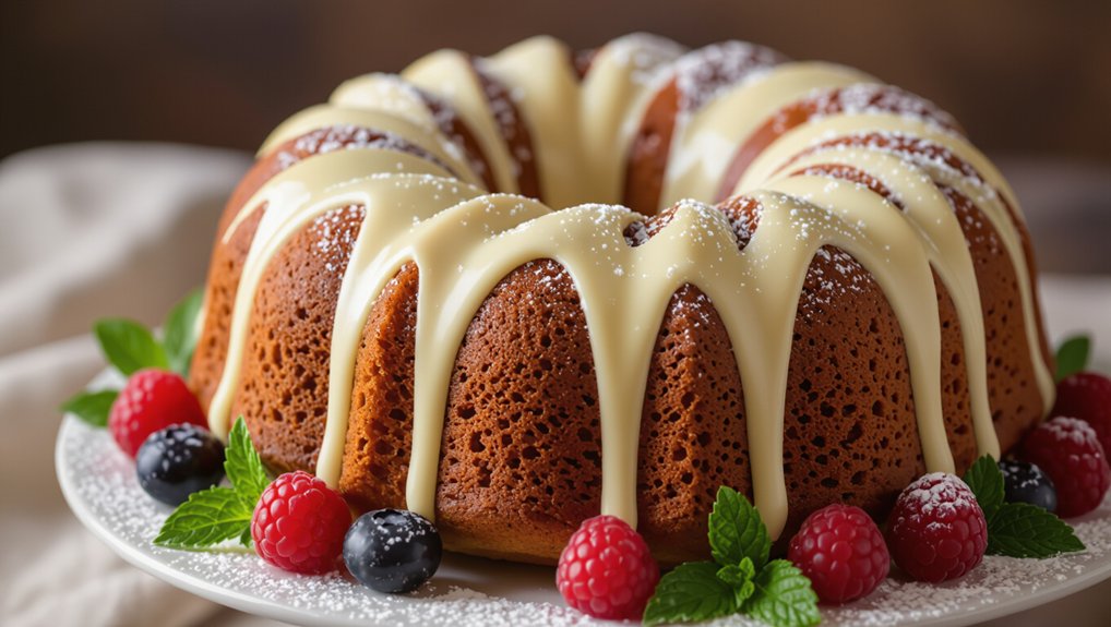 swirl cake with glaze