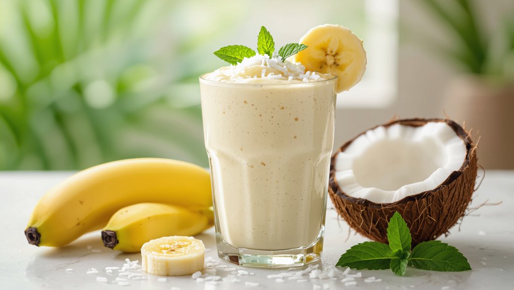 tropical banana coconut shake