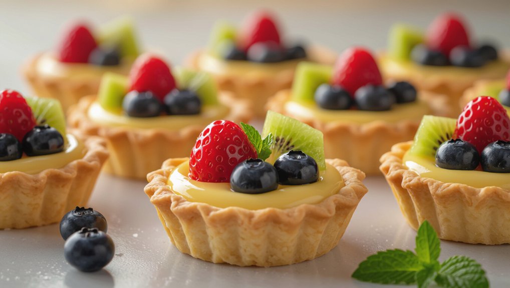 vibrant mini fruit tarts